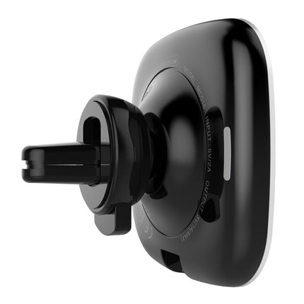 NILLKIN MC027 Car Air Outlet Vent Mount Clamp Holder 10W Fast Charging Qi Magnetic Wireless Charger(Black)-garmade.com