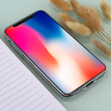 For iPhone X / XS 0.75mm Double-sided Full Coverage TPU Protective Case Back Cover(Transparent)-garmade.com