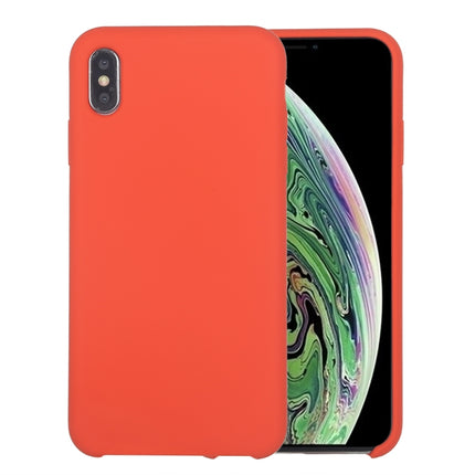 Pure Color Liquid Silicone + PC Dropproof Protective Back Cover Case for iPhone X / XS(Orange)-garmade.com