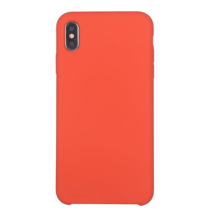 Pure Color Liquid Silicone + PC Dropproof Protective Back Cover Case for iPhone X / XS(Orange)-garmade.com