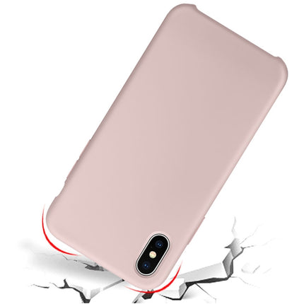 Pure Color Liquid Silicone + PC Dropproof Protective Back Cover Case for iPhone X / XS(Light Purple)-garmade.com