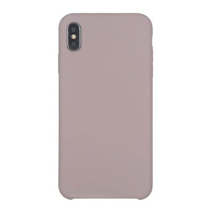 Pure Color Liquid Silicone + PC Dropproof Protective Back Cover Case for iPhone X / XS (Lavender Purple)-garmade.com