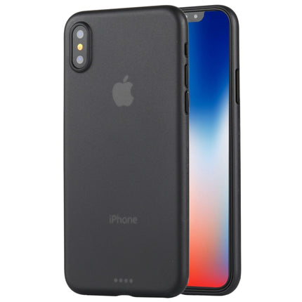 For iPhone X / XS Ultra-thin Frosted PP Protective Back Cover Case(Black)-garmade.com