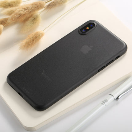 For iPhone X / XS Ultra-thin Frosted PP Protective Back Cover Case(Black)-garmade.com