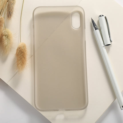For iPhone X / XS Ultra-thin Frosted PP Protective Back Cover Case (Grey)-garmade.com