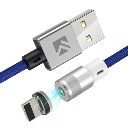 FLOVEME 1m 2A Output 360 Degrees Casual USB to 8 Pin Magnetic Charging Cable, Built-in Blue LED Indicator(Blue)-garmade.com