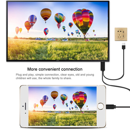 MiraScreen LD10 8 Pin to HDMI USB Smart Converter 1080P HDTV Digital AV Cable, Length: about 1.8m-garmade.com