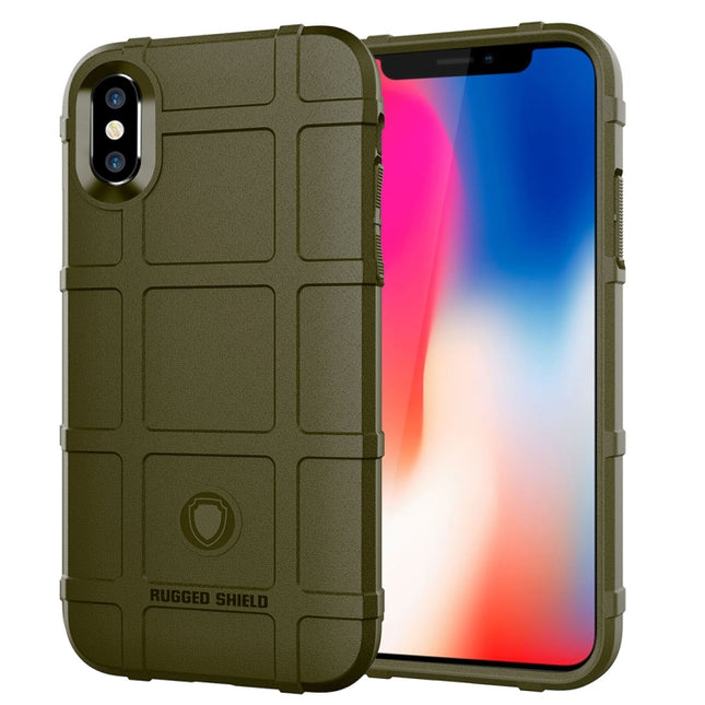Full Coverage Shockproof TPU Case for iPhone X(Green)-garmade.com