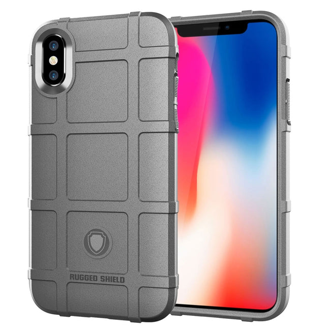 Full Coverage Shockproof TPU Case for iPhone X(Grey)-garmade.com