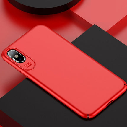 USAMS Jay Series for iPhone X / XS PC Oil Painting Surface Shockproof Protective Back Case (Red)-garmade.com