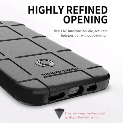 Rugged Shield Full Coverage Shockproof TPU Case for iPhone 13 mini(Black)-garmade.com