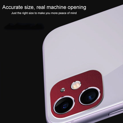 Rear Camera Lens Protection Ring Cover for iPhone 11 (Red)-garmade.com