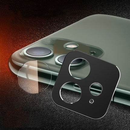 Rear Camera Lens Protection Ring Cover + Rear Camera Lens Protective Film Set for iPhone 11 (Black)-garmade.com
