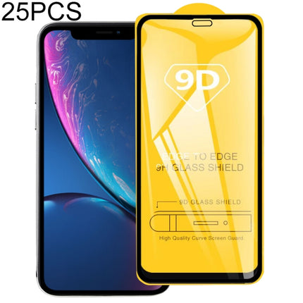 25 PCS 9H 9D Full Screen Tempered Glass Screen Protector for iPhone XR / iPhone 11-garmade.com