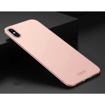 MOFI Frosted PC Ultra-thin Full Coverage Protective Case for iPhone XS Max (Rose Gold)-garmade.com