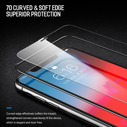 ROCK 0.23mm Soft Edge 7D Curved Surface Anti Blue-ray Full Screen Tempered Glass Film for iPhone 11 Pro Max / XS Max-garmade.com