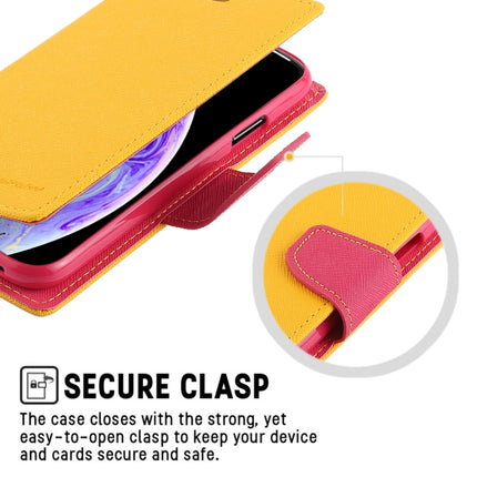 GOOSPERY FANCY DIARY Horizontal Flip Leather Case for iPhone XS Max, with Holder & Card Slots & Wallet(Yellow)-garmade.com