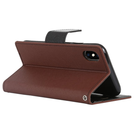 GOOSPERY FANCY DIARY Horizontal Flip Leather Case for iPhone XS Max, with Holder & Card Slots & Wallet(Brown)-garmade.com