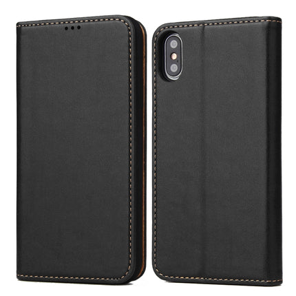 Horizontal Flip PU Leather Case for iPhone XS Max, with Holder & Card Slots & Wallet(Black)-garmade.com
