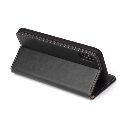 Horizontal Flip PU Leather Case for iPhone XS Max, with Holder & Card Slots & Wallet(Black)-garmade.com