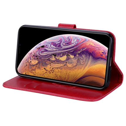Rose Embossed Horizontal Flip PU Leather Case for iPhone XS Max, with Holder & Card Slots & Wallet(Red)-garmade.com