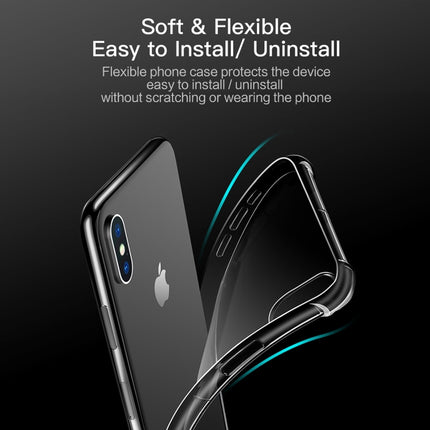 ROCK Fence S Series Slim TPU Protective Case for iPhone XS Max (Transparent)-garmade.com