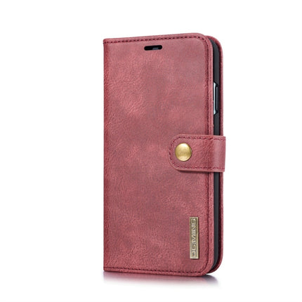 DG.MING Crazy Horse Texture Flip Detachable Magnetic Leather Case for iPhone XS Max, with Holder & Card Slots & Wallet (Red)-garmade.com
