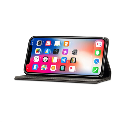 Suteni Calf Texture Horizontal Flip Leather Case for iPhone XS Max, with Holder & Card Slots & Wallet(Black)-garmade.com