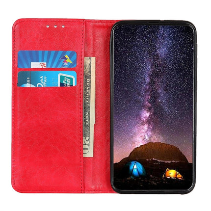 Magnetic Retro Crazy Horse Texture Horizontal Flip Leather Case for iPhone XS Max, with Holder & Card Slots & Wallet (Red)-garmade.com