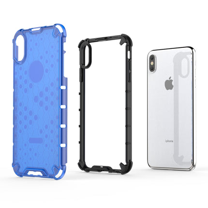 Shockproof Honeycomb PC + TPU Protective Case for iPhone XS Max (Black)-garmade.com