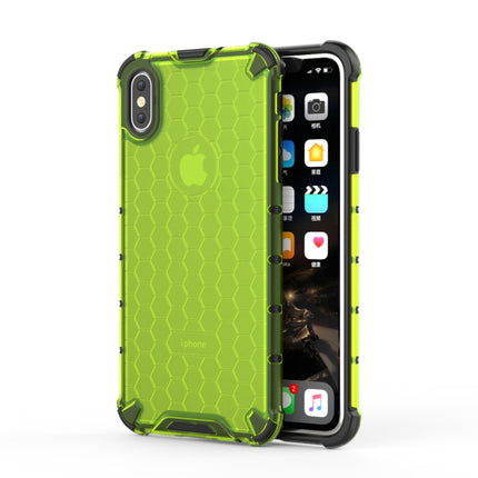 Shockproof Honeycomb PC + TPU Protective Case for iPhone XS Max (Green)-garmade.com