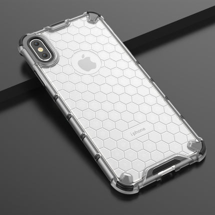 Shockproof Honeycomb PC + TPU Protective Case for iPhone XS Max (Grey)-garmade.com