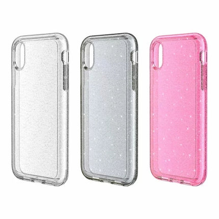 Shockproof Terminator Style Glitter Powder Protector Case for iPhone XS Max (Pink)-garmade.com