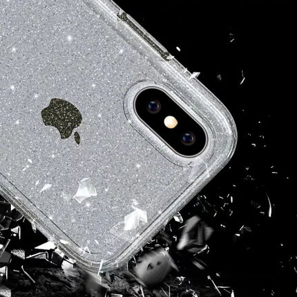 Shockproof Terminator Style Glitter Powder Protector Case for iPhone XS Max (Grey)-garmade.com