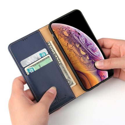 Dermis Texture PU Horizontal Flip Leather Case for iPhone XS Max, with Holder & Card Slots & Wallet(Blue)-garmade.com