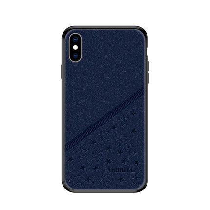PINWUYO Full Coverage Waterproof Shockproof PC+TPU+PU Case for iPhone XS Max (Blue)-garmade.com