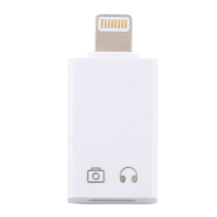 8 Pin Male to USB-C / Type-C Female Charging and Listening Song Audio Adapter Earphone Adapter, Support Data Transmission & Take Pictures (White)-garmade.com