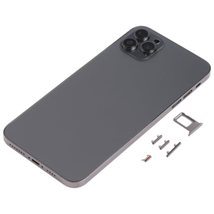 Back Housing Cover with Appearance Imitation of iP13 Pro Max for iPhone XS Max(Black)-garmade.com