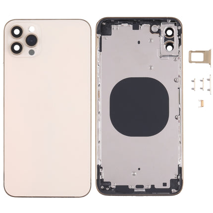 Back Housing Cover with Appearance Imitation of iP13 Pro Max for iPhone XS Max(Gold)-garmade.com