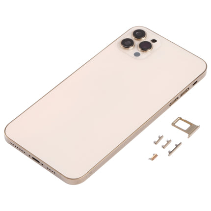 Back Housing Cover with Appearance Imitation of iP13 Pro Max for iPhone XS Max(Gold)-garmade.com