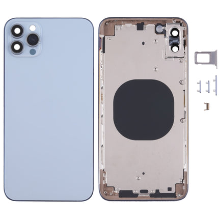 Back Housing Cover with Appearance Imitation of iP13 Pro Max for iPhone XS Max(Blue)-garmade.com