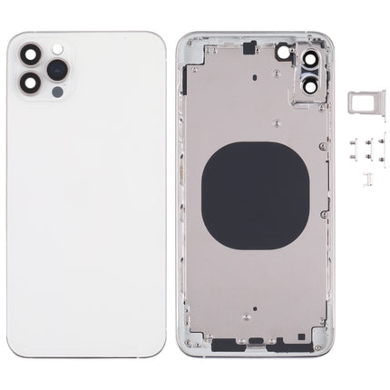 Back Housing Cover with Appearance Imitation of iP13 Pro Max for iPhone XS Max(White)-garmade.com