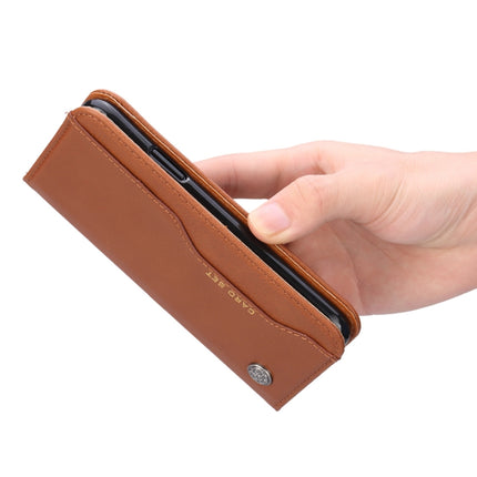 Knead Skin Texture Horizontal Flip Leather Case for iPhone XS Max, with Photo Frame & Holder & Card Slots & Wallet(Brown)-garmade.com