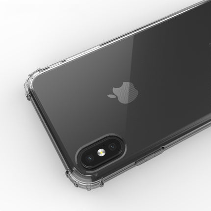 Shockproof Transparent TPU Soft Case for iPhone XS Max (Grey)-garmade.com