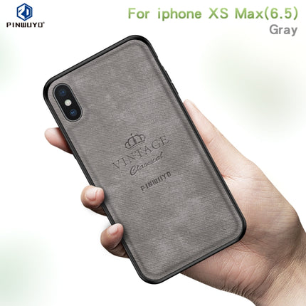 PINWUYO Anti-wrestling Waterproof Full Coverage PC Case for iPhone XS Max(Grey)-garmade.com