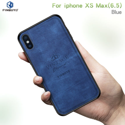 PINWUYO Anti-wrestling Waterproof Full Coverage PC Case for iPhone XS Max(Blue)-garmade.com