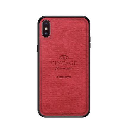 PINWUYO Anti-wrestling Waterproof Full Coverage PC Case for iPhone XS Max(Red)-garmade.com