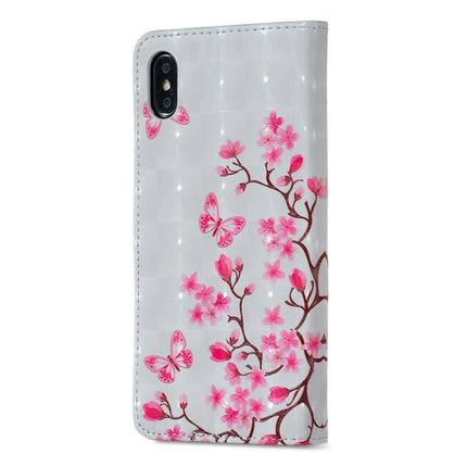 Butterfly Love Flower Pattern Horizontal Flip Leather Case for iPhone XS Max, with Holder & Card Slots & Photo Frame & Wallet-garmade.com