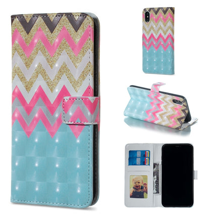 Color Wave Pattern Horizontal Flip Leather Case for iPhone XS Max, with Holder & Card Slots & Photo Frame & Wallet-garmade.com
