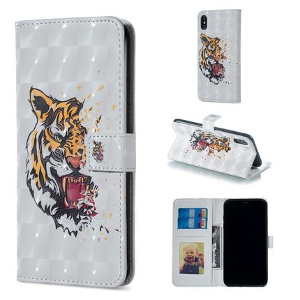 Tiger Pattern Horizontal Flip Leather Case for iPhone XS Max, with Holder & Card Slots & Photo Frame & Wallet-garmade.com